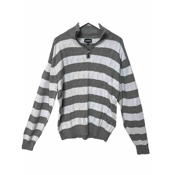 Carbon Cable Knit Sweater Mens XXL 100% Cotton‎ - Picture 1 of 9